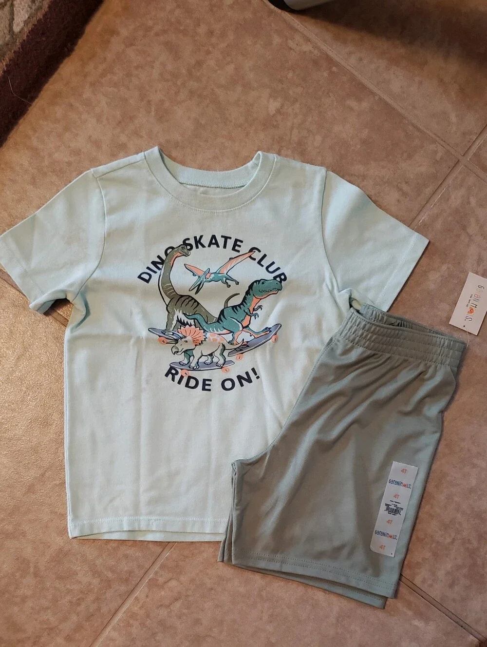 Garanimals Dino Skate Club Tee & Shorts Set 4T